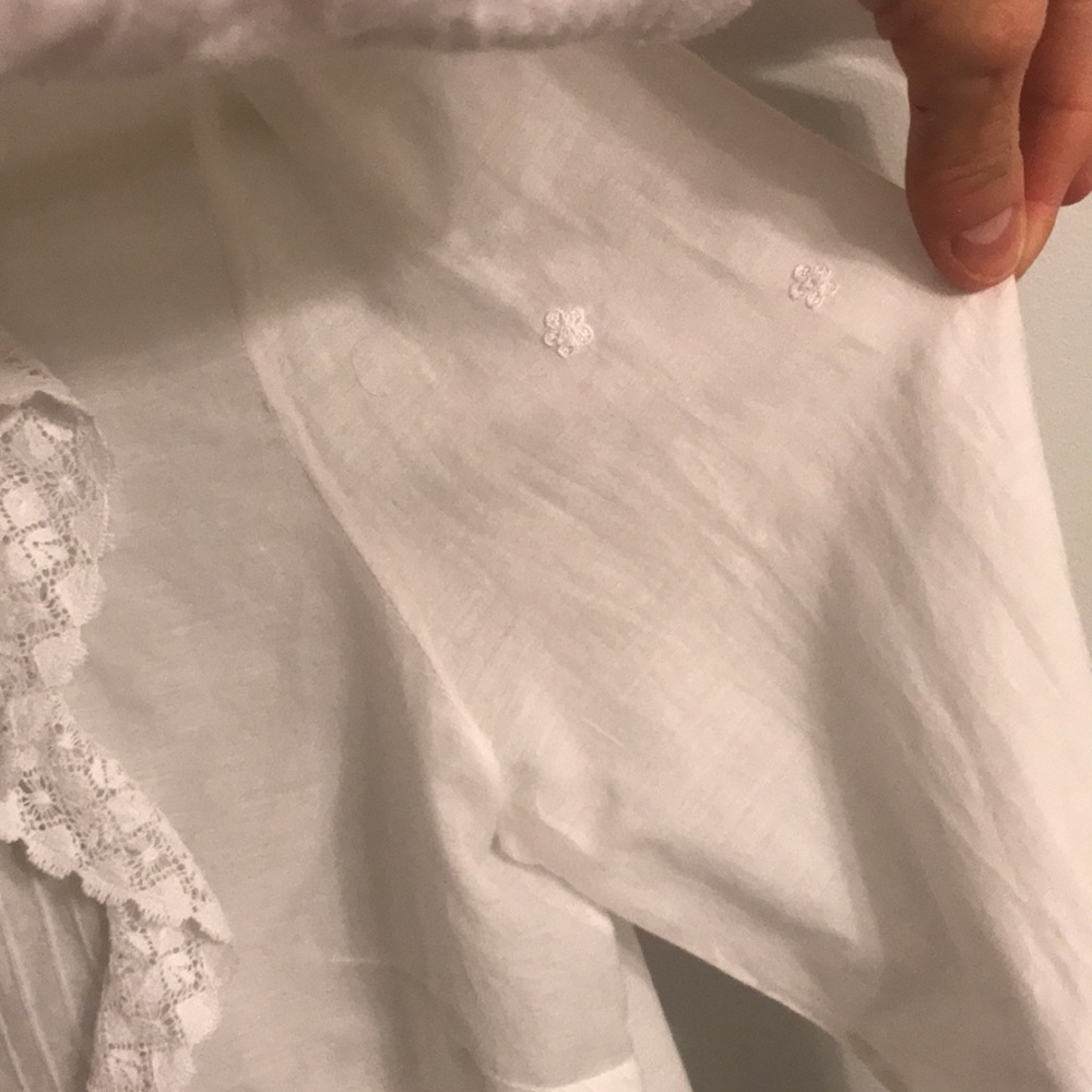 Zadig & Voltaire Deluxe White Feminine Button-down White Blouse - Picture 7 of 9